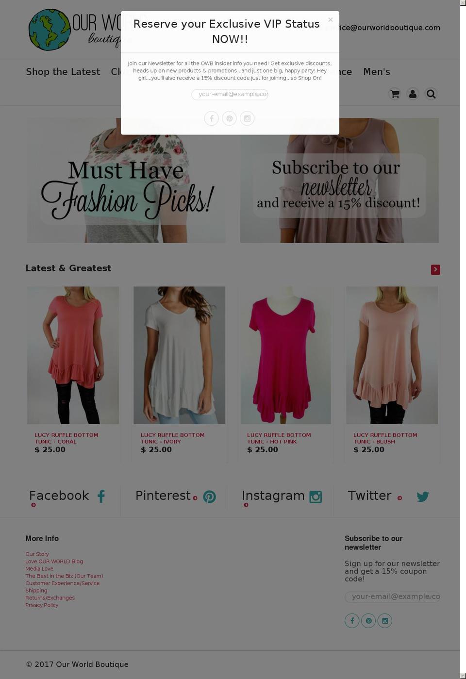 oldworldboutique.com shopify website screenshot