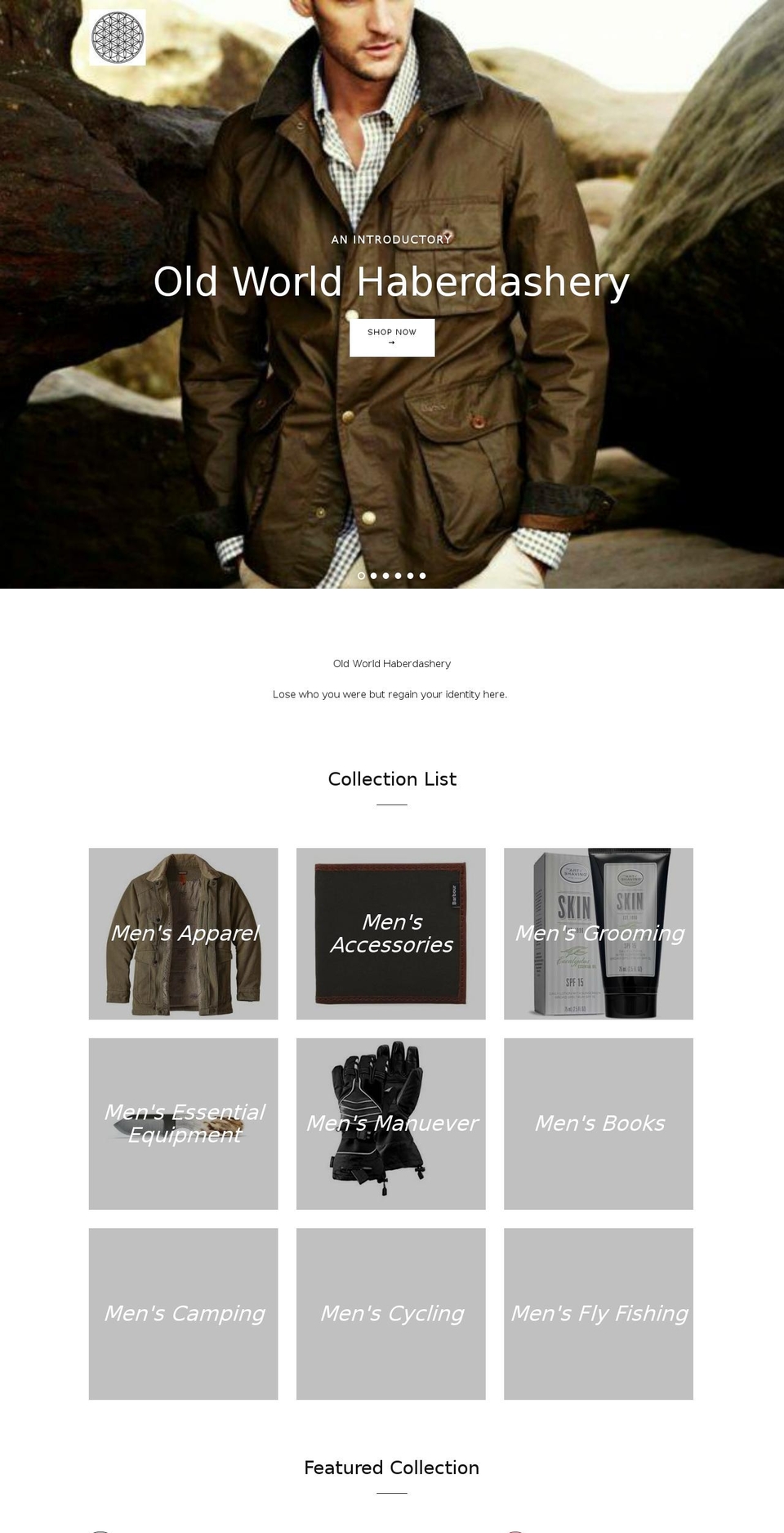 oldworldhaberdashery.com — Shopify storefront screenshot