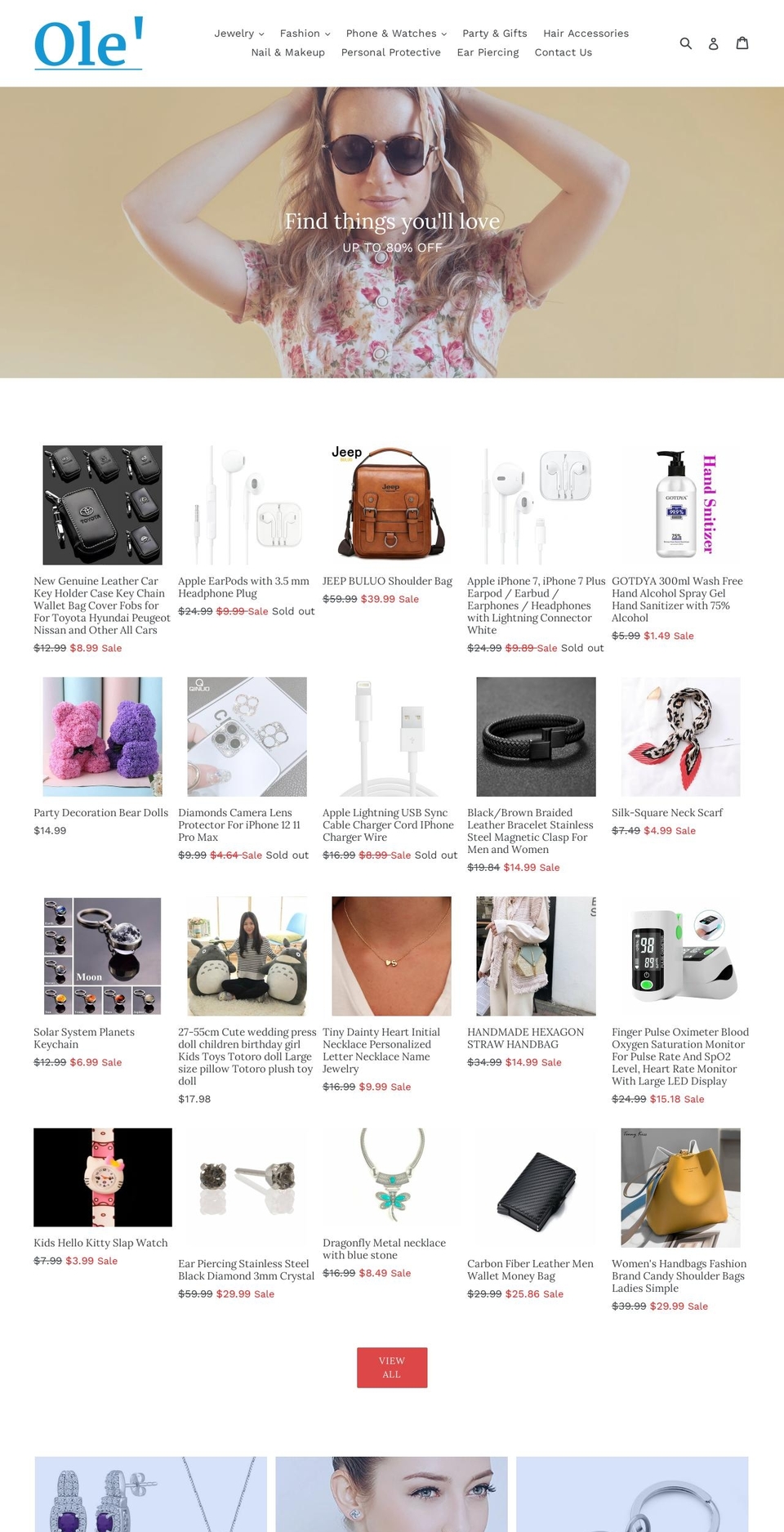 oleaccessories.com — Shopify storefront screenshot