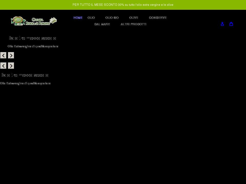 oleariarivieradiponente.com shopify website screenshot