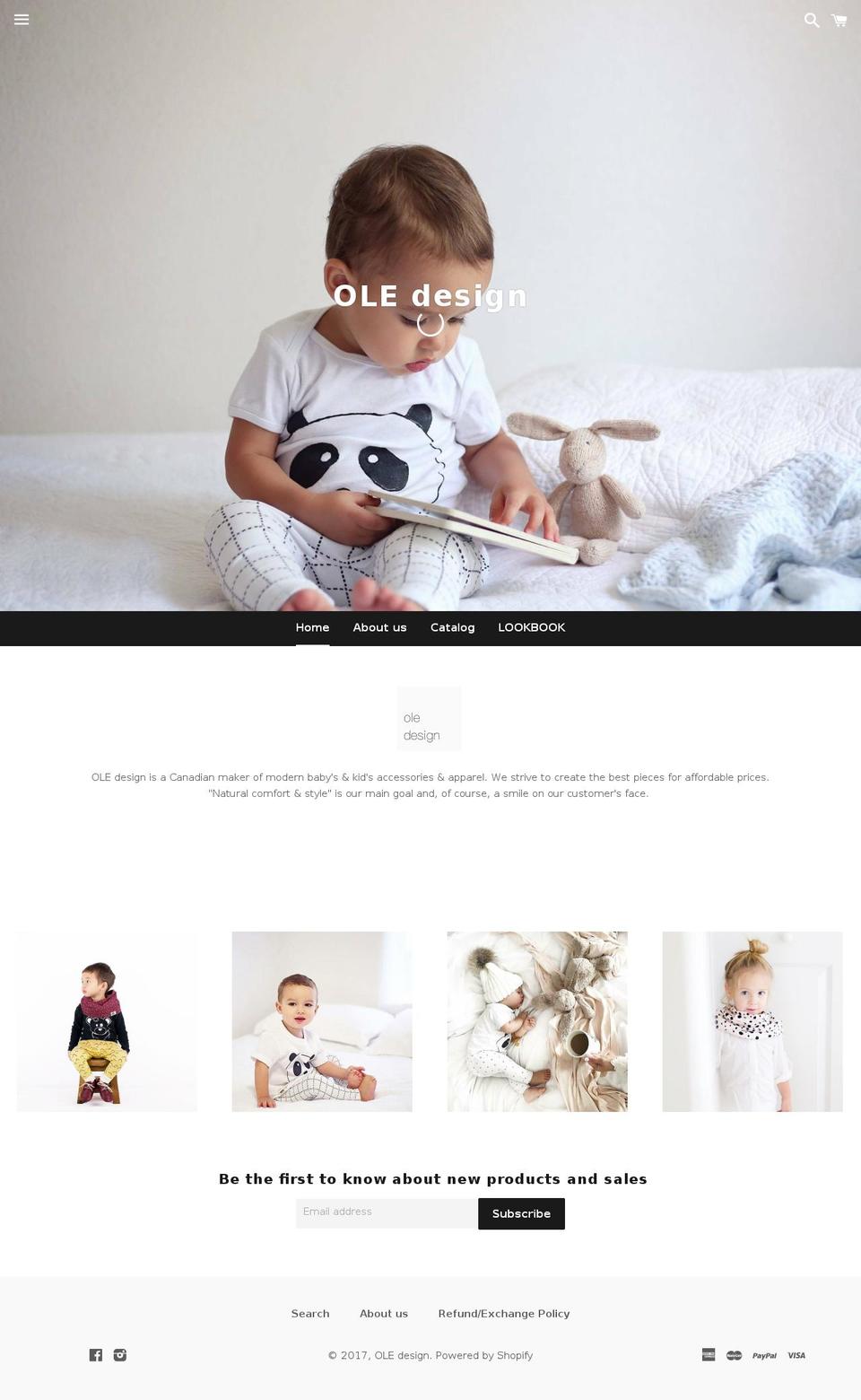 oledesign.ca shopify website screenshot