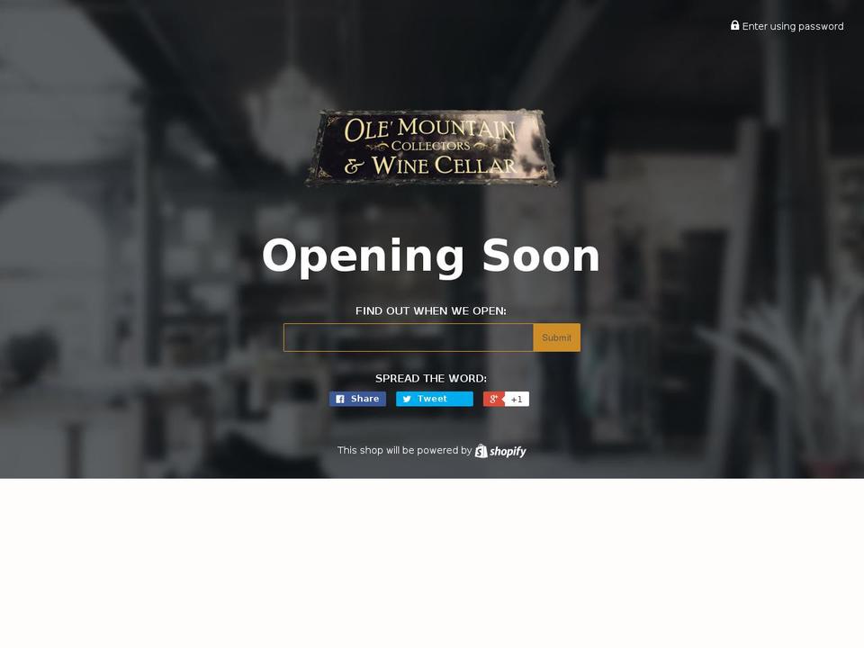 olemountaincollectors.com shopify website screenshot