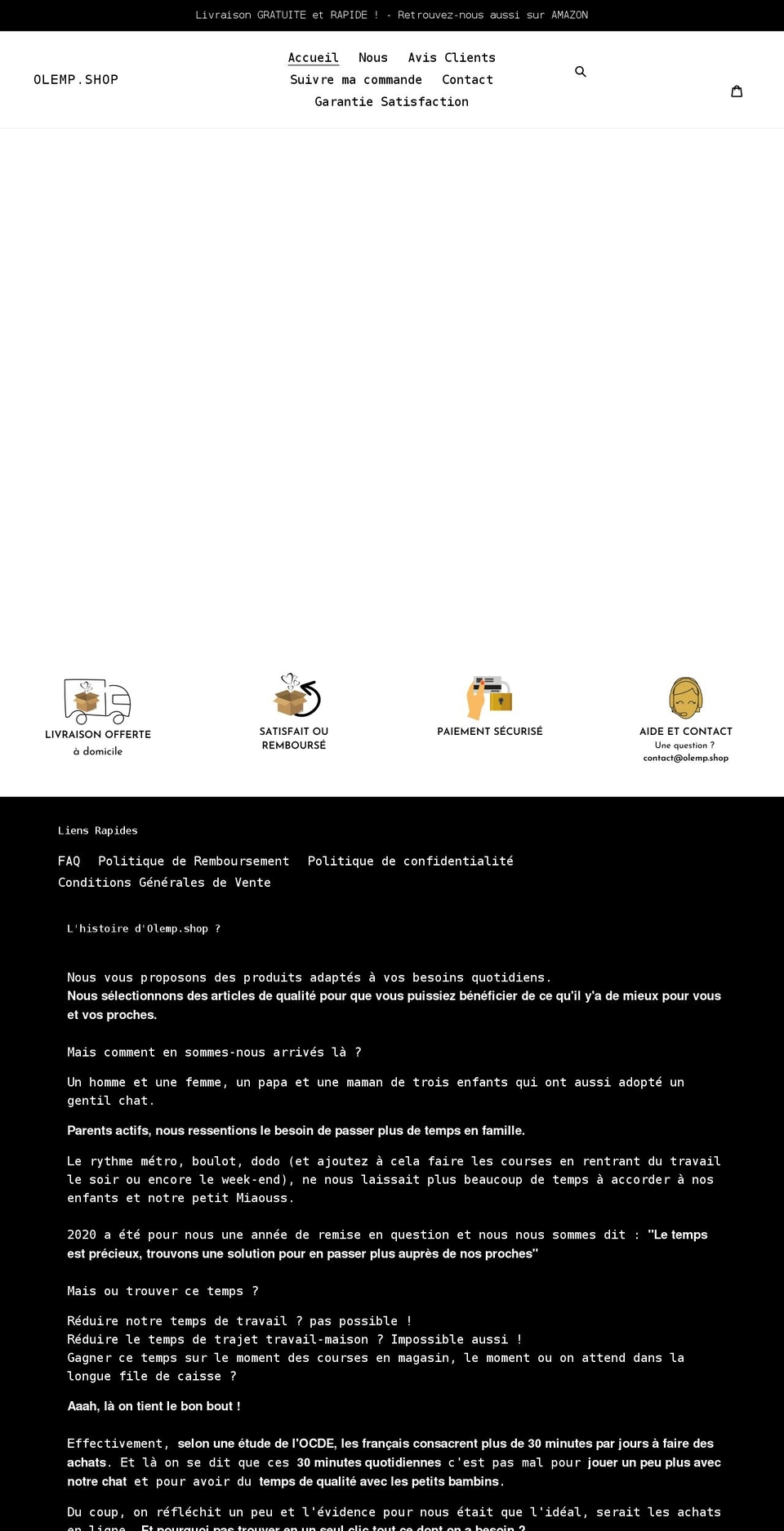 olemp.shop shopify website screenshot