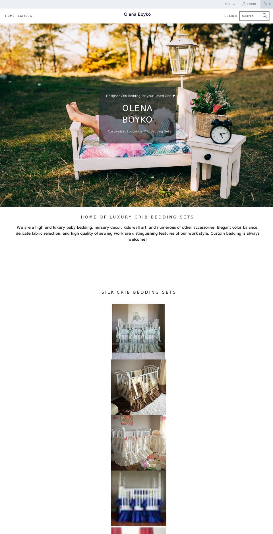 olenaboyko.com — Shopify storefront screenshot