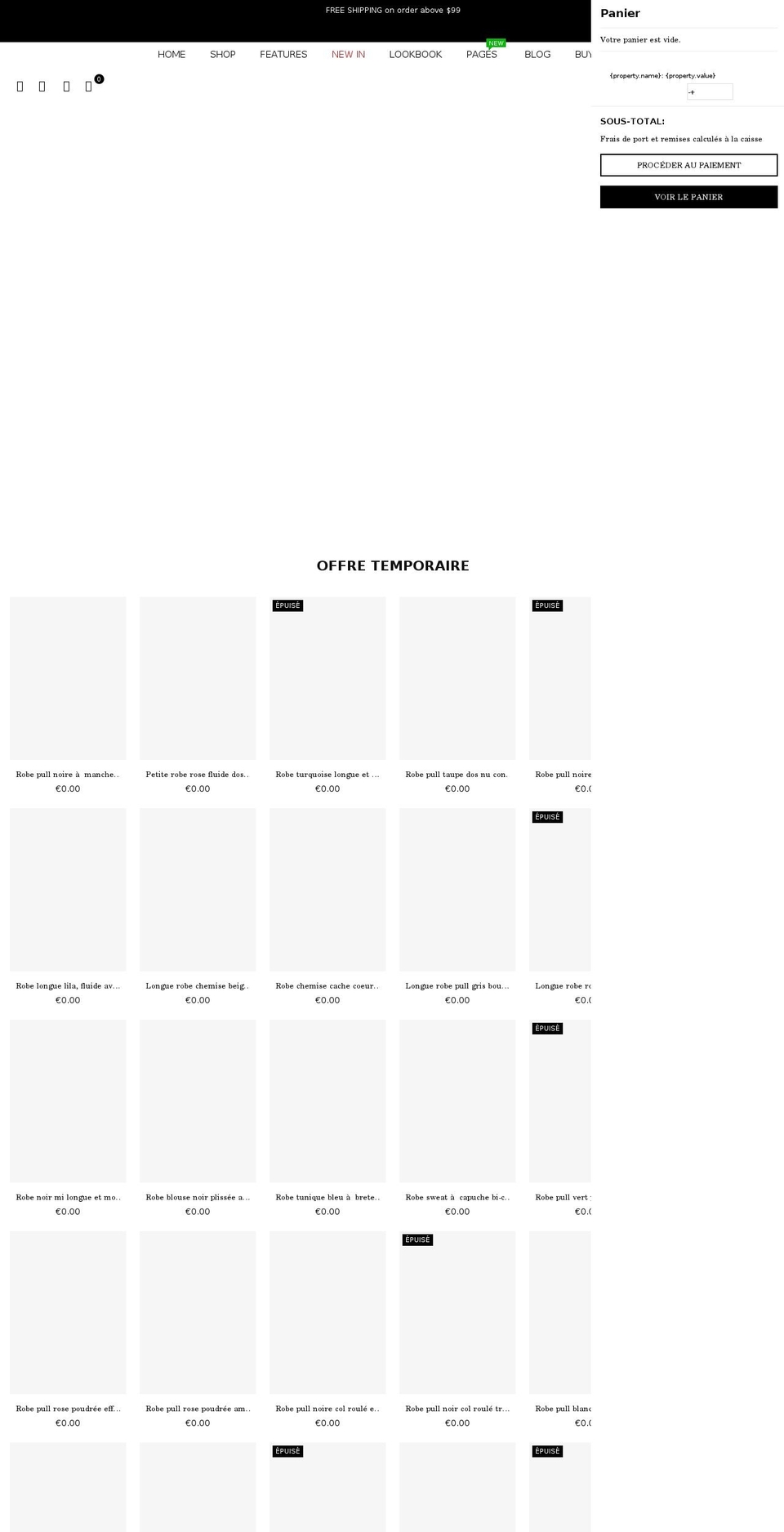 olenaparis.com shopify website screenshot