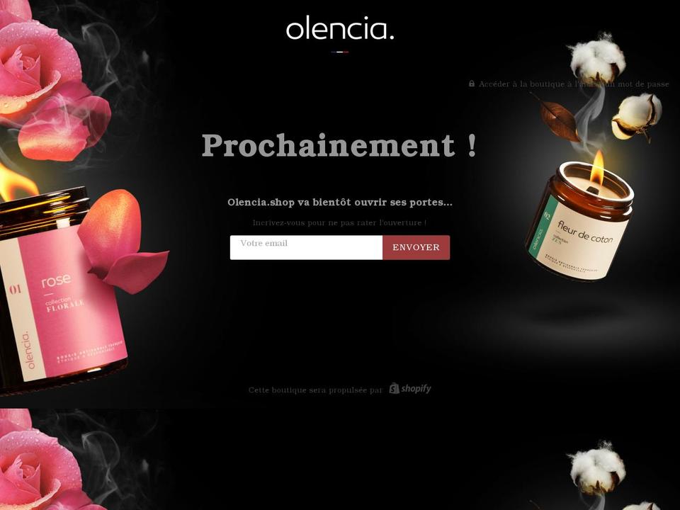 olencia.shop shopify website screenshot