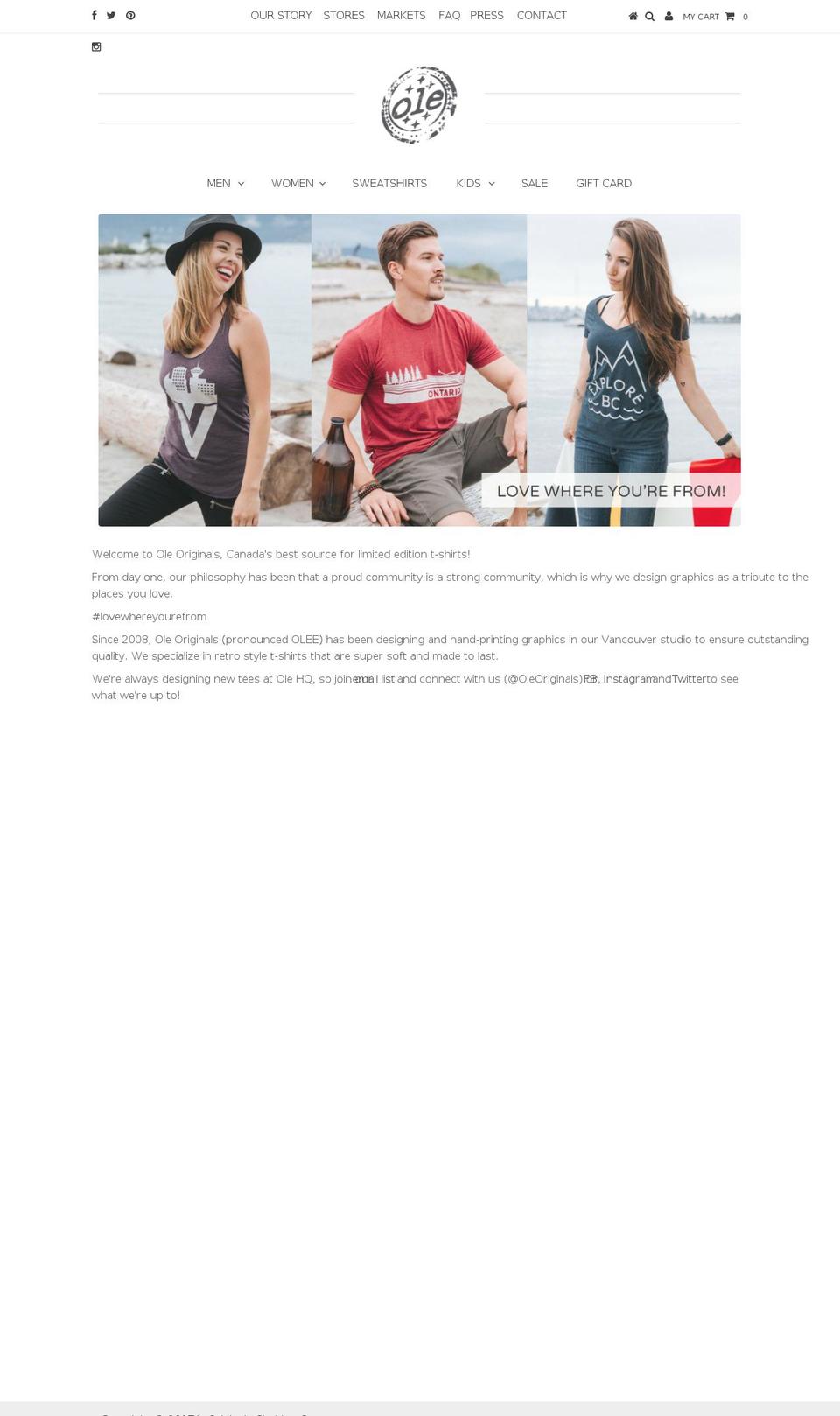 oleoriginals.com shopify website screenshot