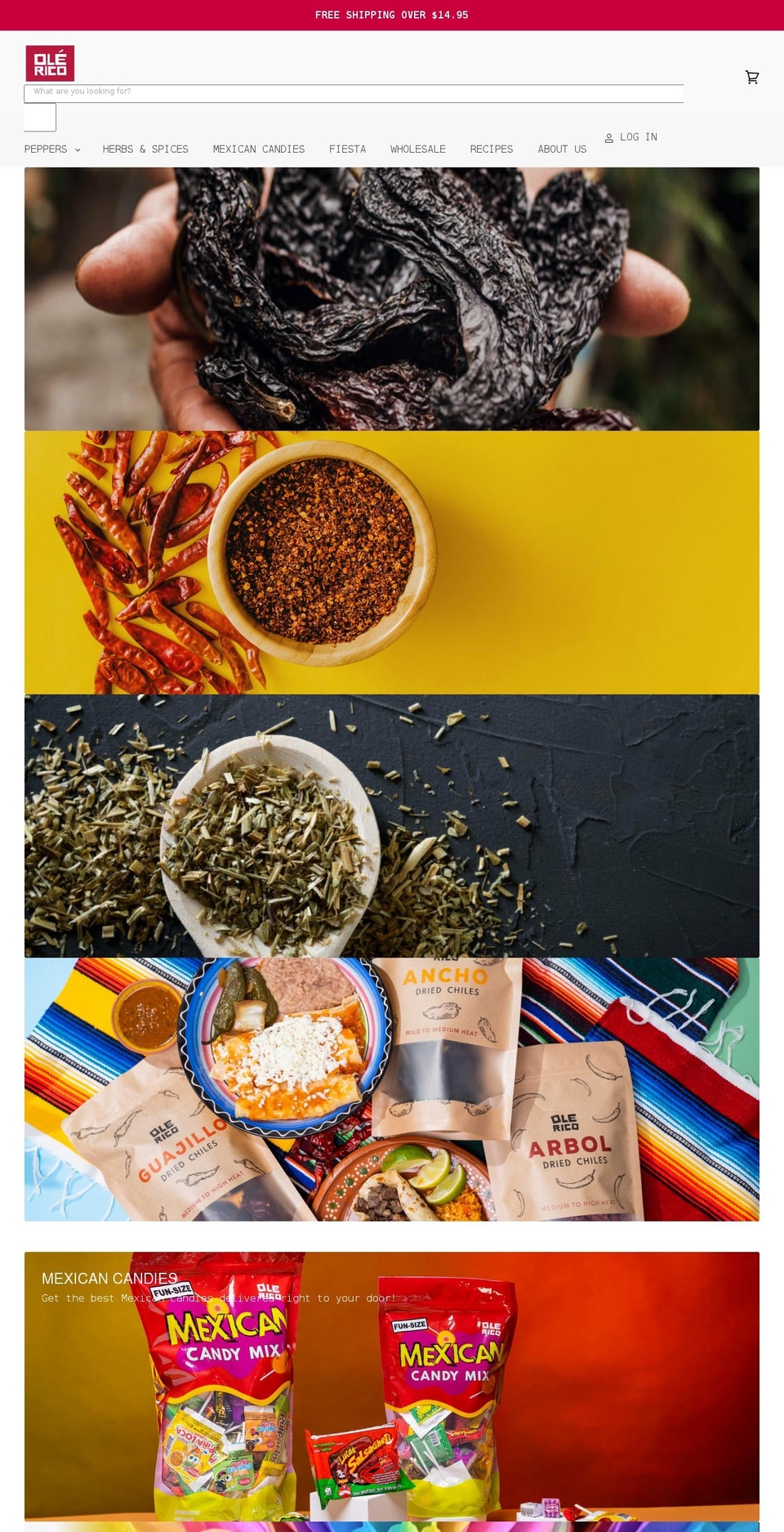 olerico.com shopify website screenshot