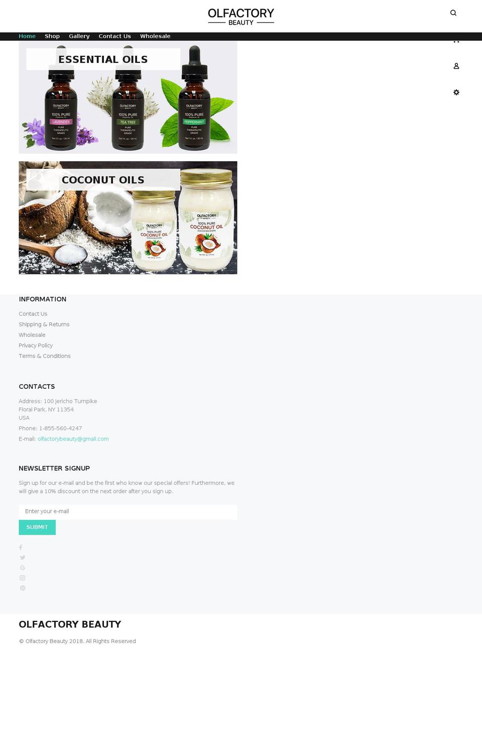 OLFACTORY Shopify theme site example olfactorybeauty.com