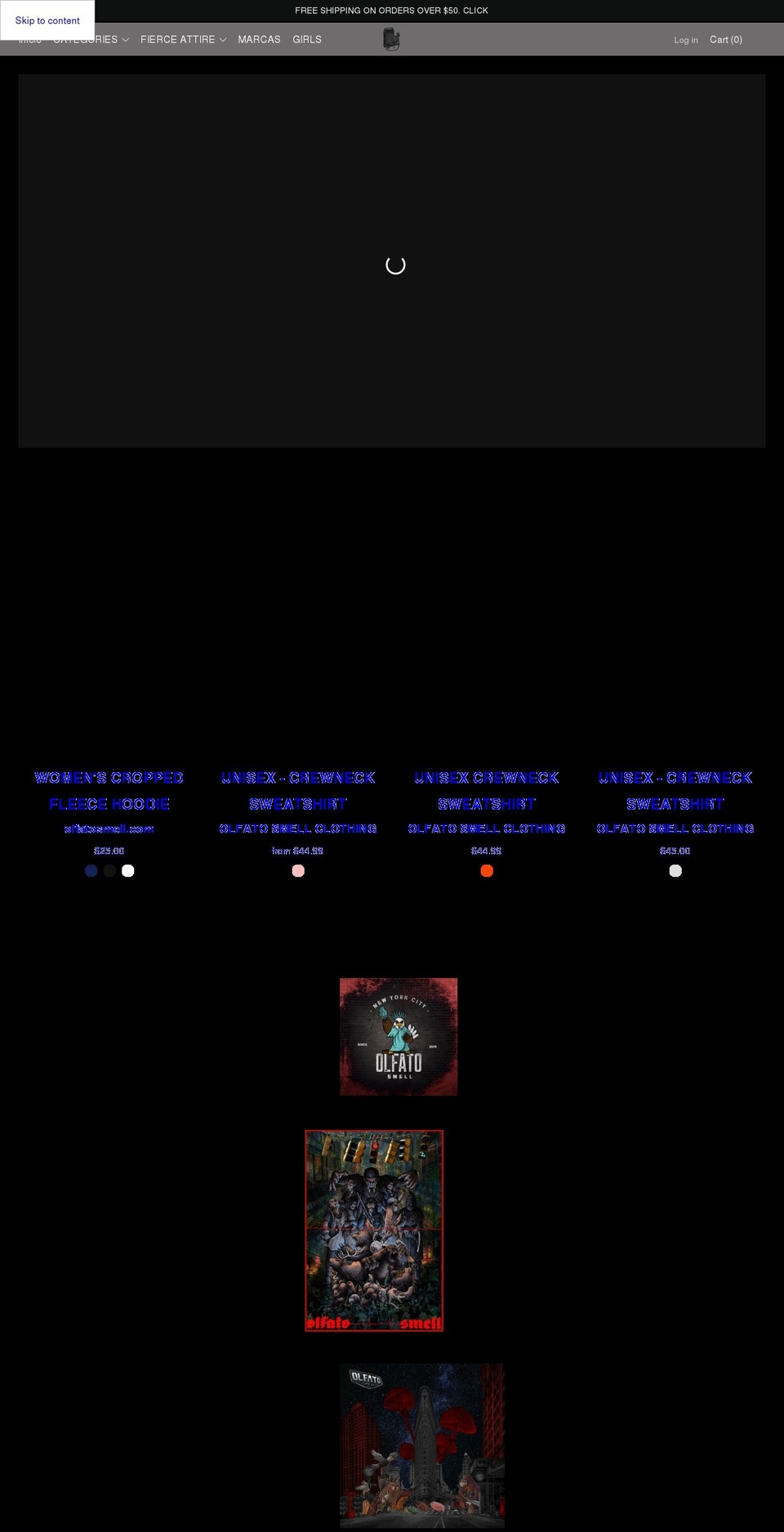 olfatosmell.com shopify website screenshot