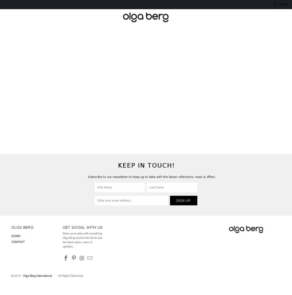 olgaberg.uk shopify website screenshot