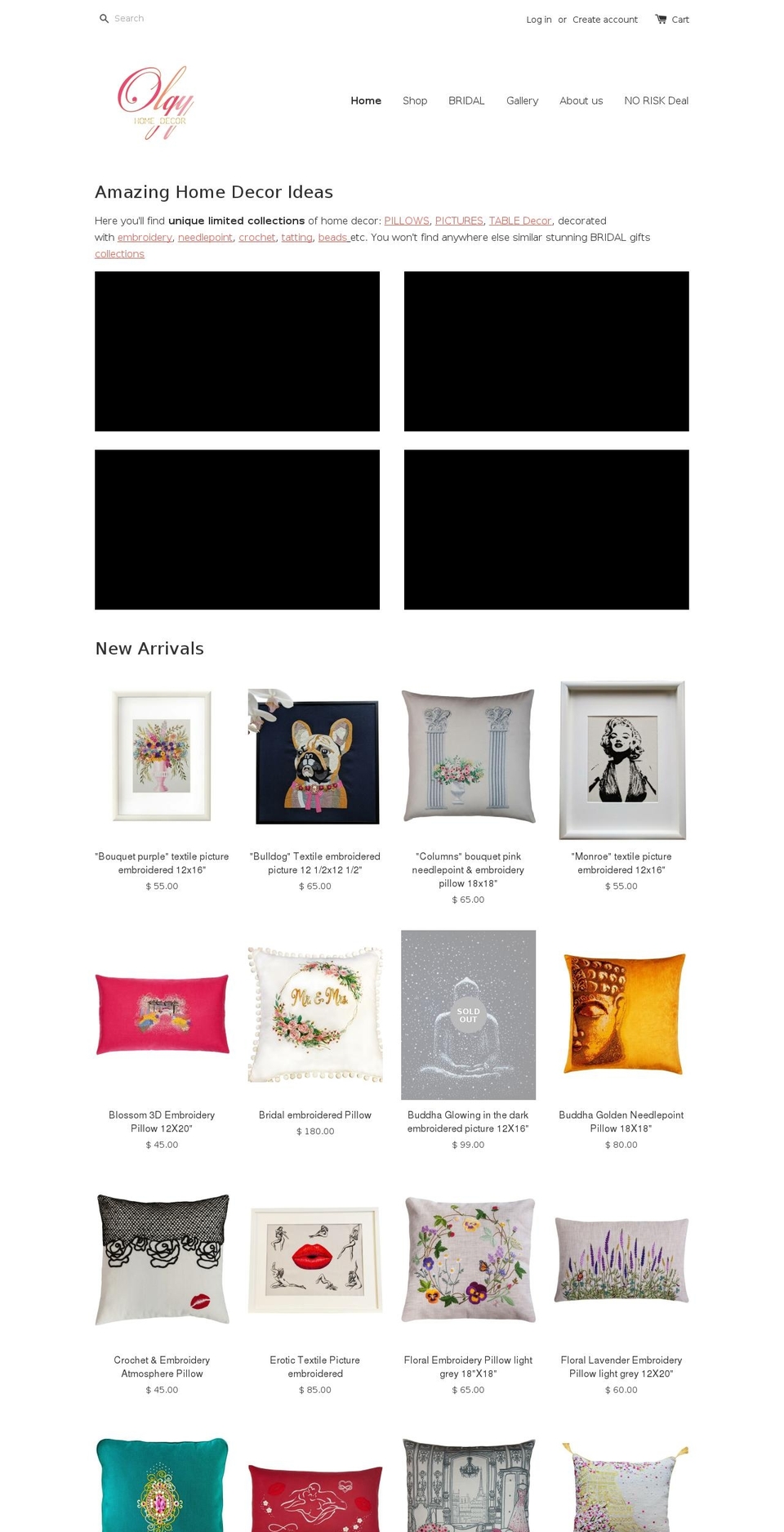 olgydesign.com — Shopify storefront screenshot