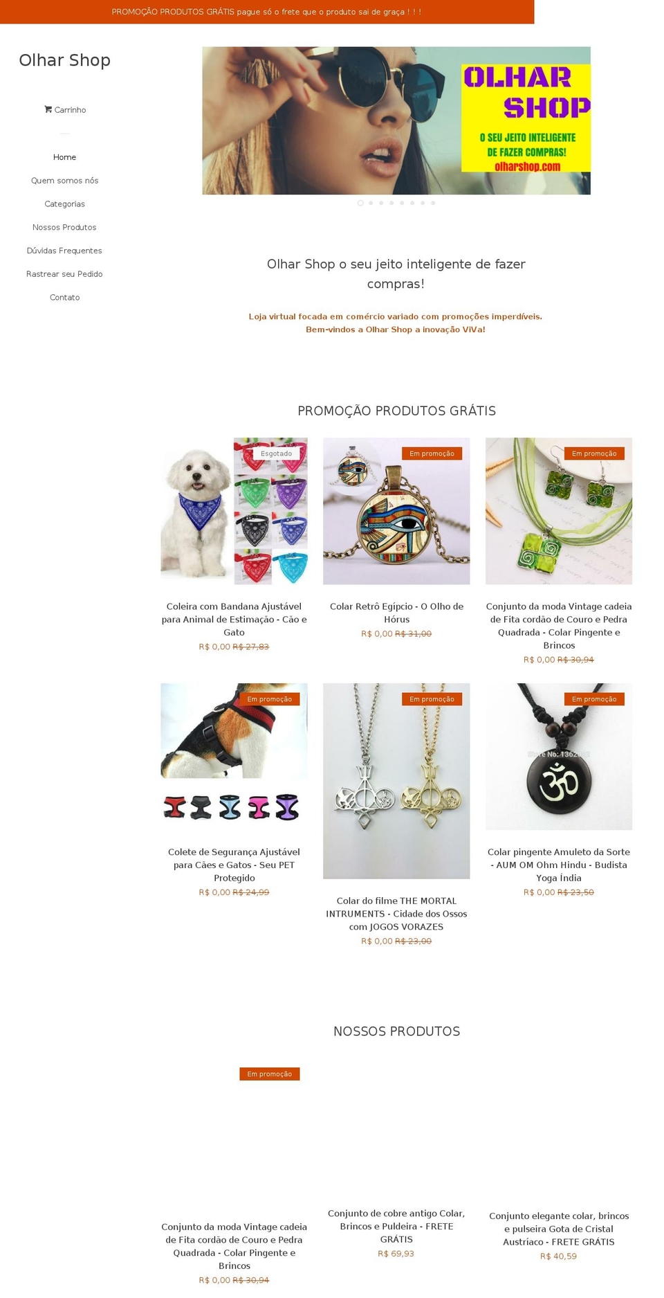 olharshop.com — Shopify storefront screenshot