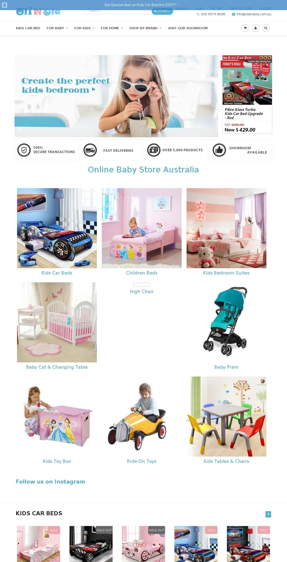 oliandola.com.au shopify website screenshot
