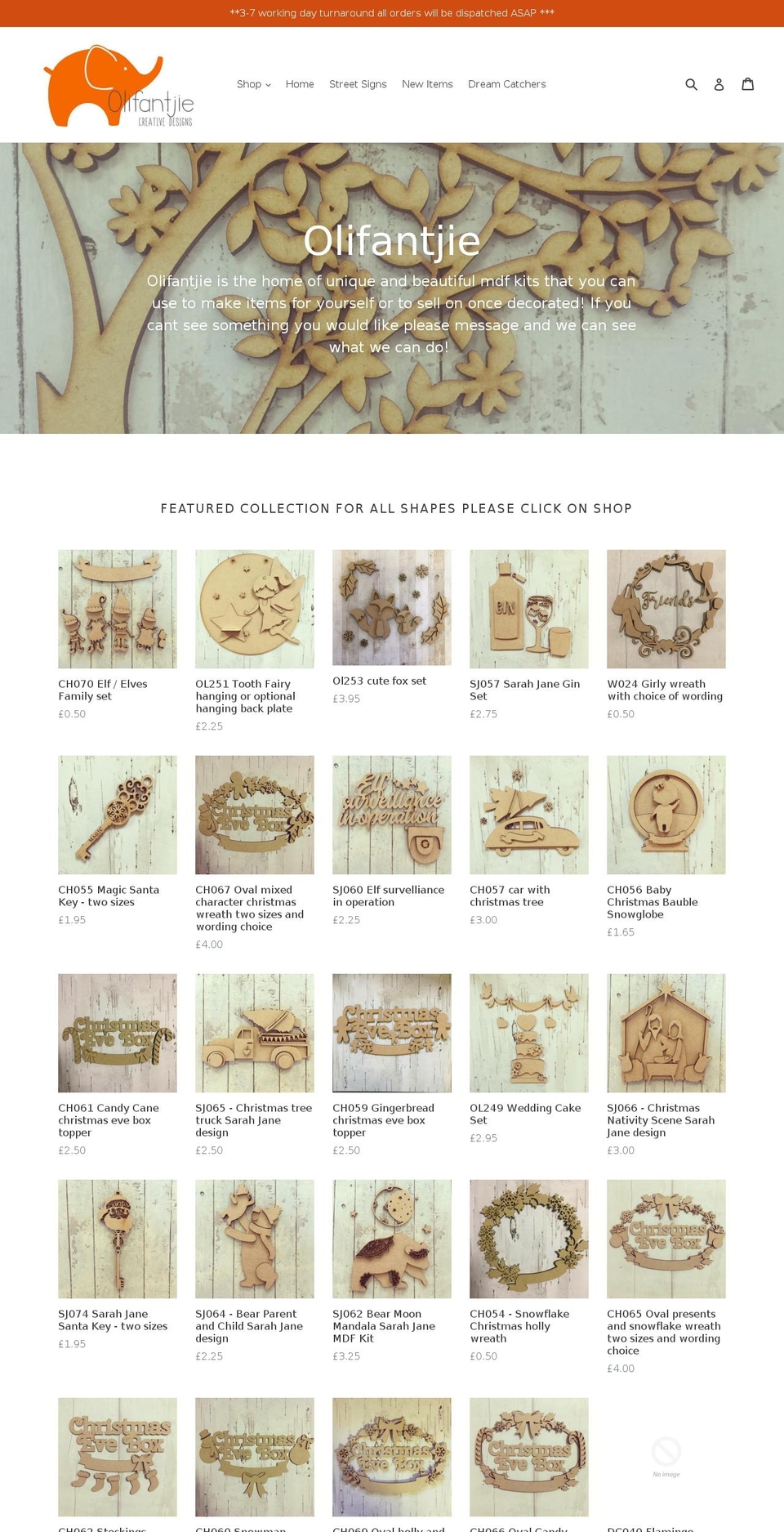 olifantjie.com — Shopify storefront screenshot