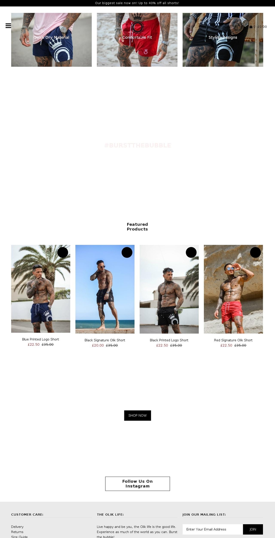 olikswimwear.com shopify website screenshot