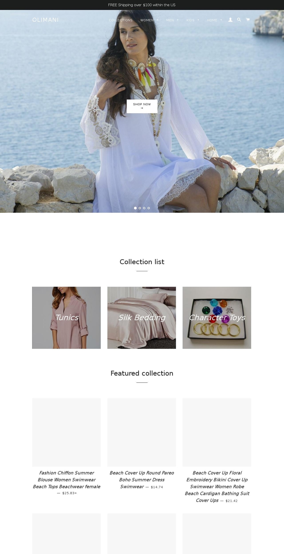 olimani.com — Shopify storefront screenshot