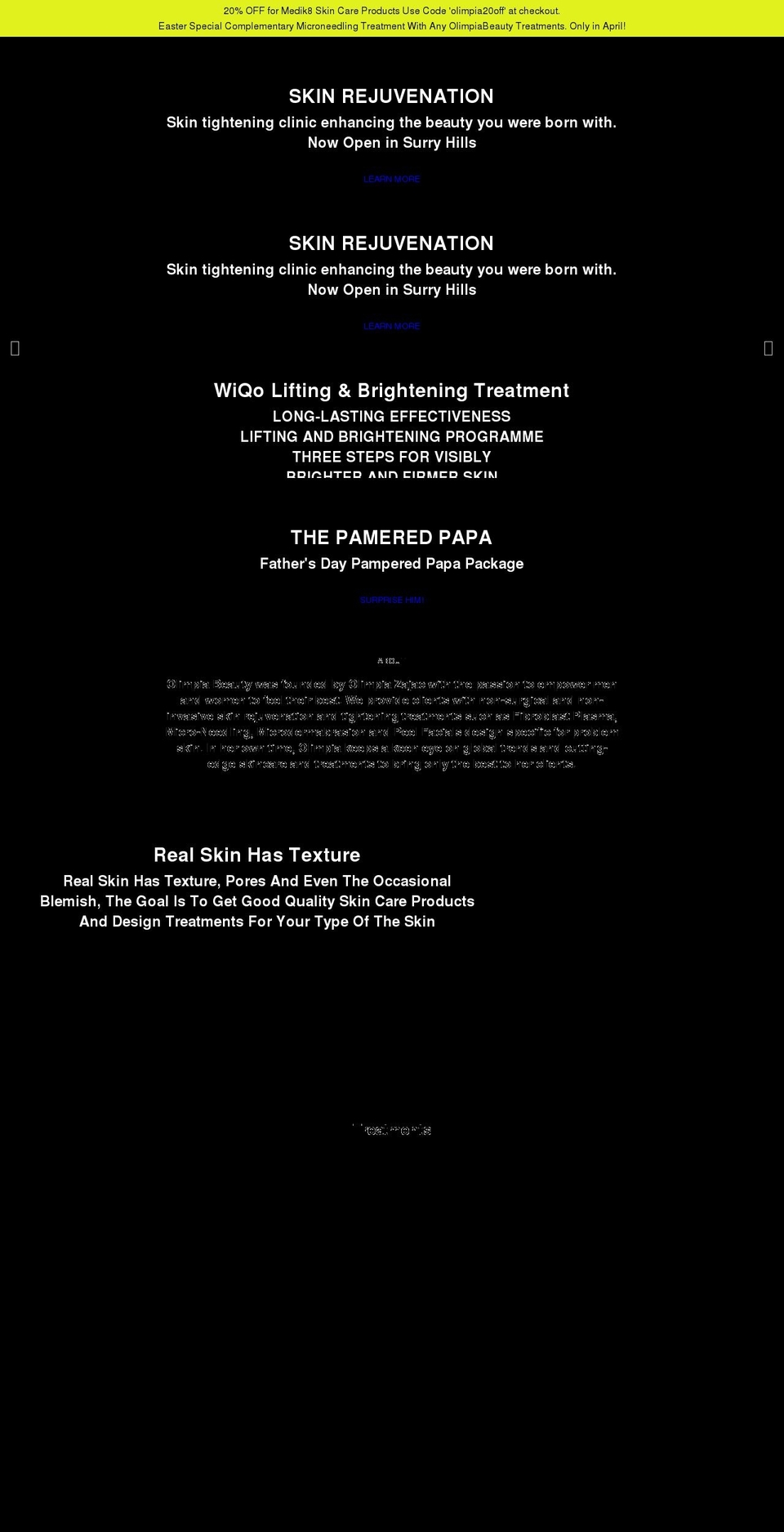 olimpia.com.au shopify website screenshot