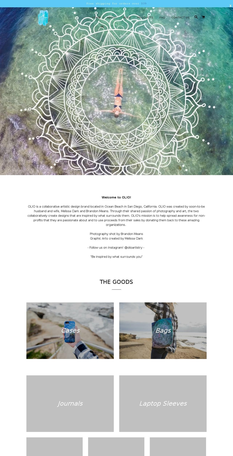 olioartistry.com — Shopify storefront screenshot