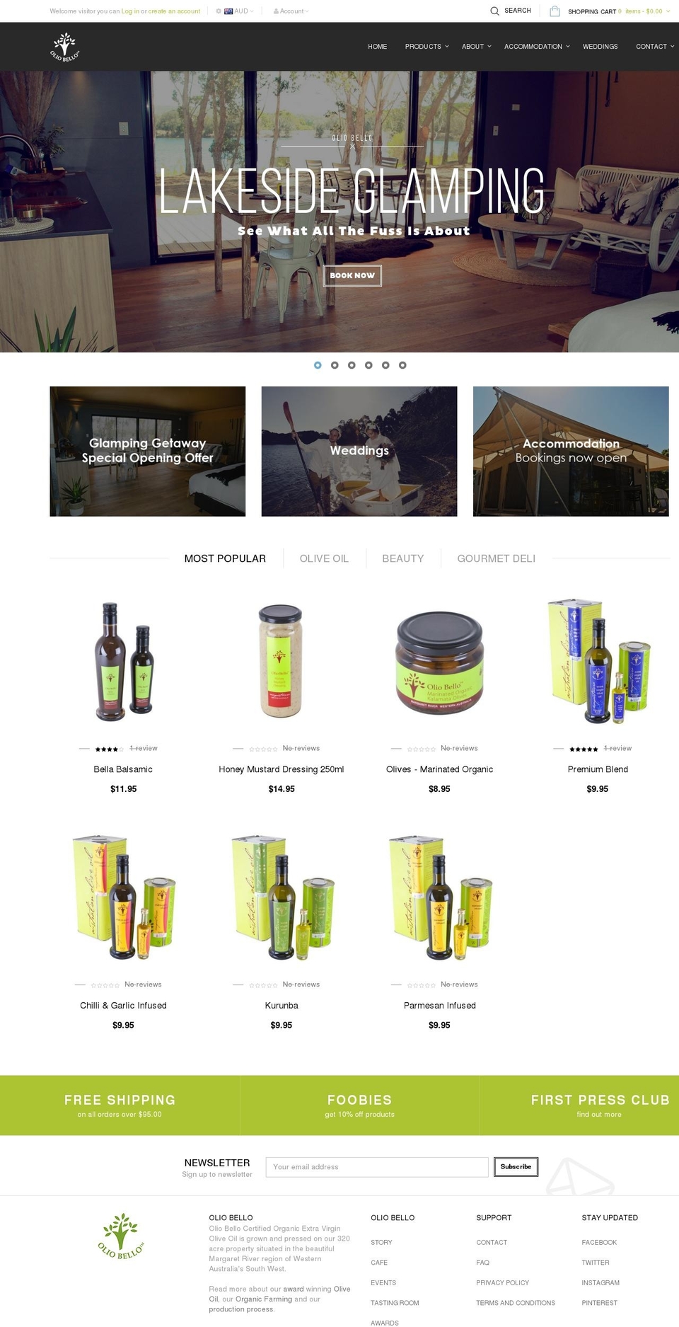 oliobello.com.au shopify website screenshot