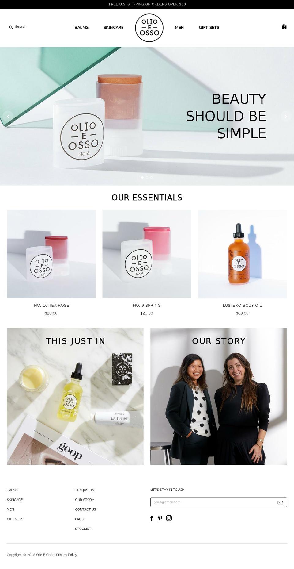 olioeosso.com shopify website screenshot