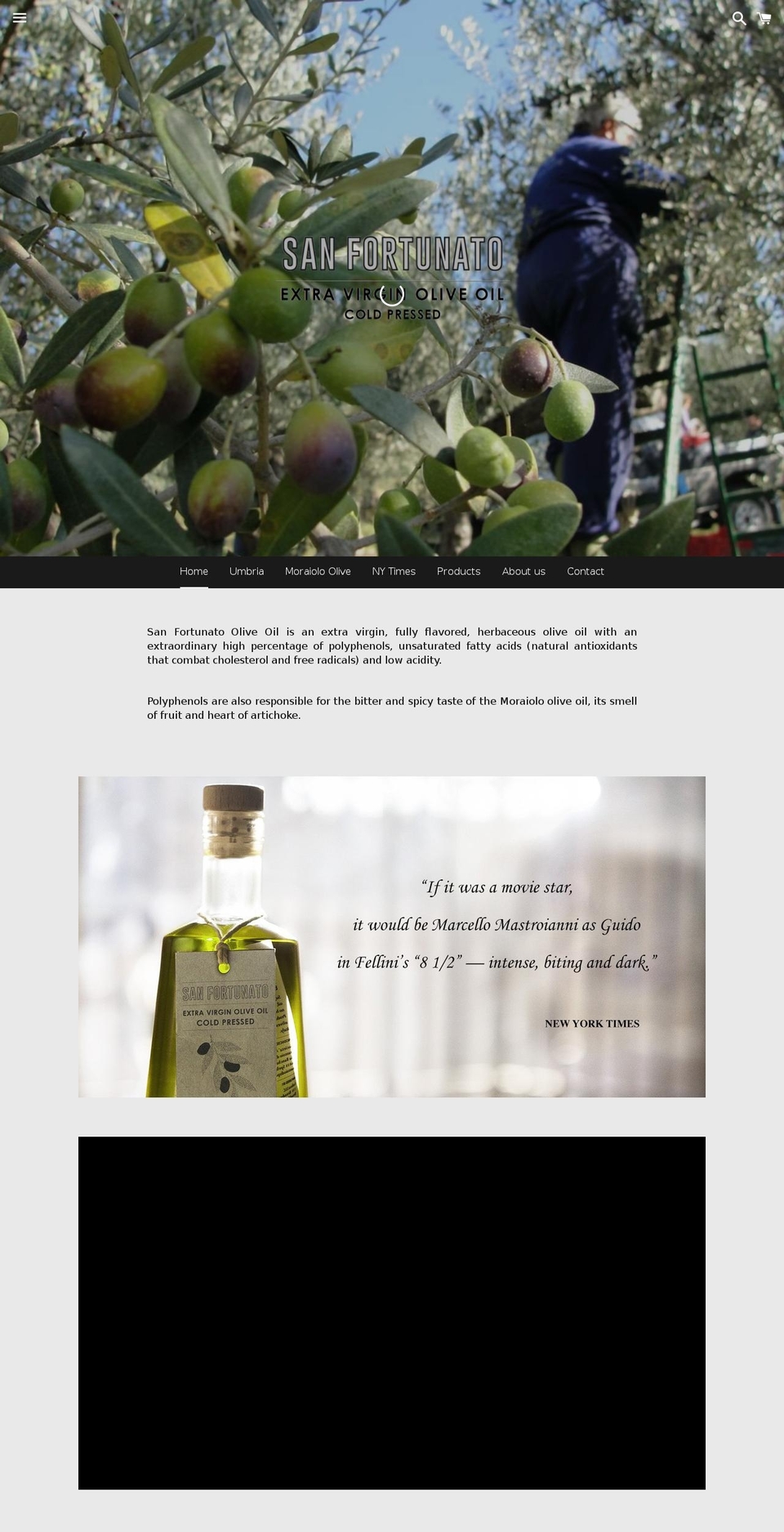 oliosanfortunato.com — Shopify storefront screenshot