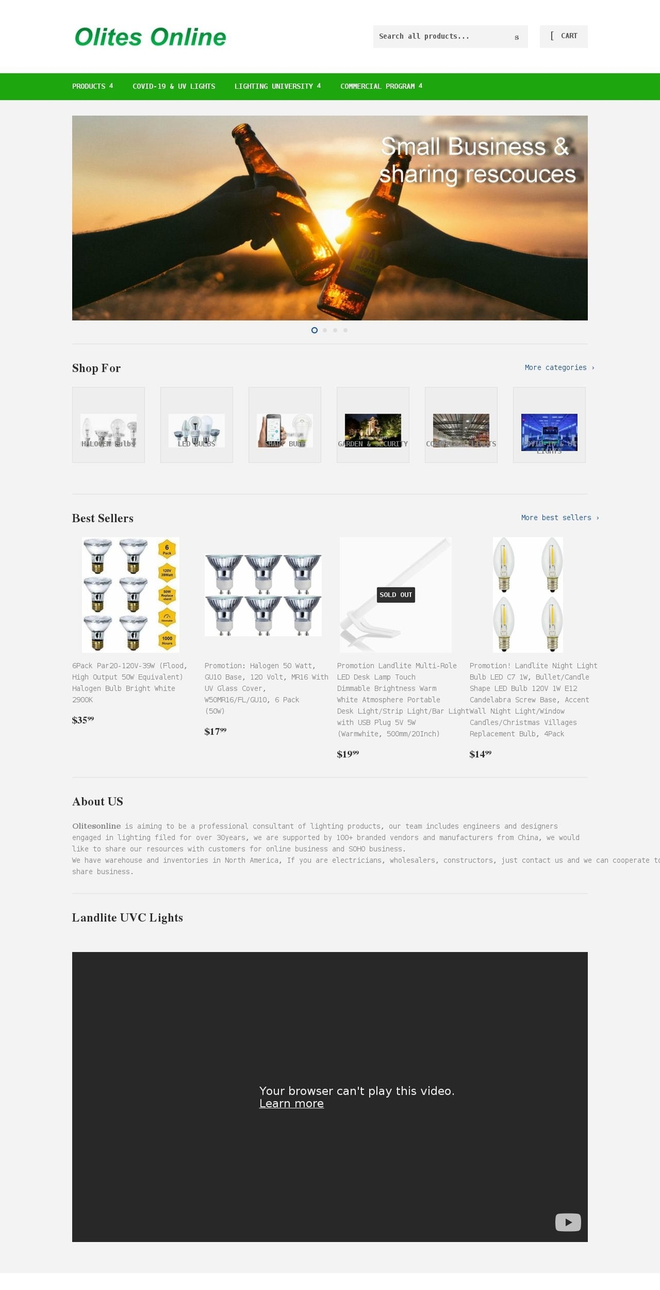 olitesonline.com shopify website screenshot