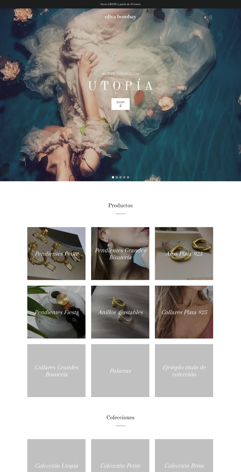 olivabombay.com — Shopify storefront screenshot