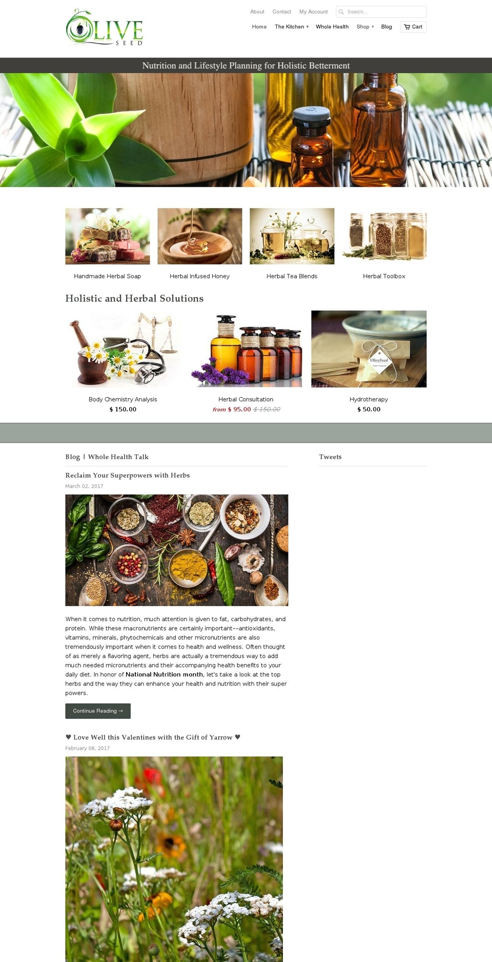 olive-seed.com shopify website screenshot