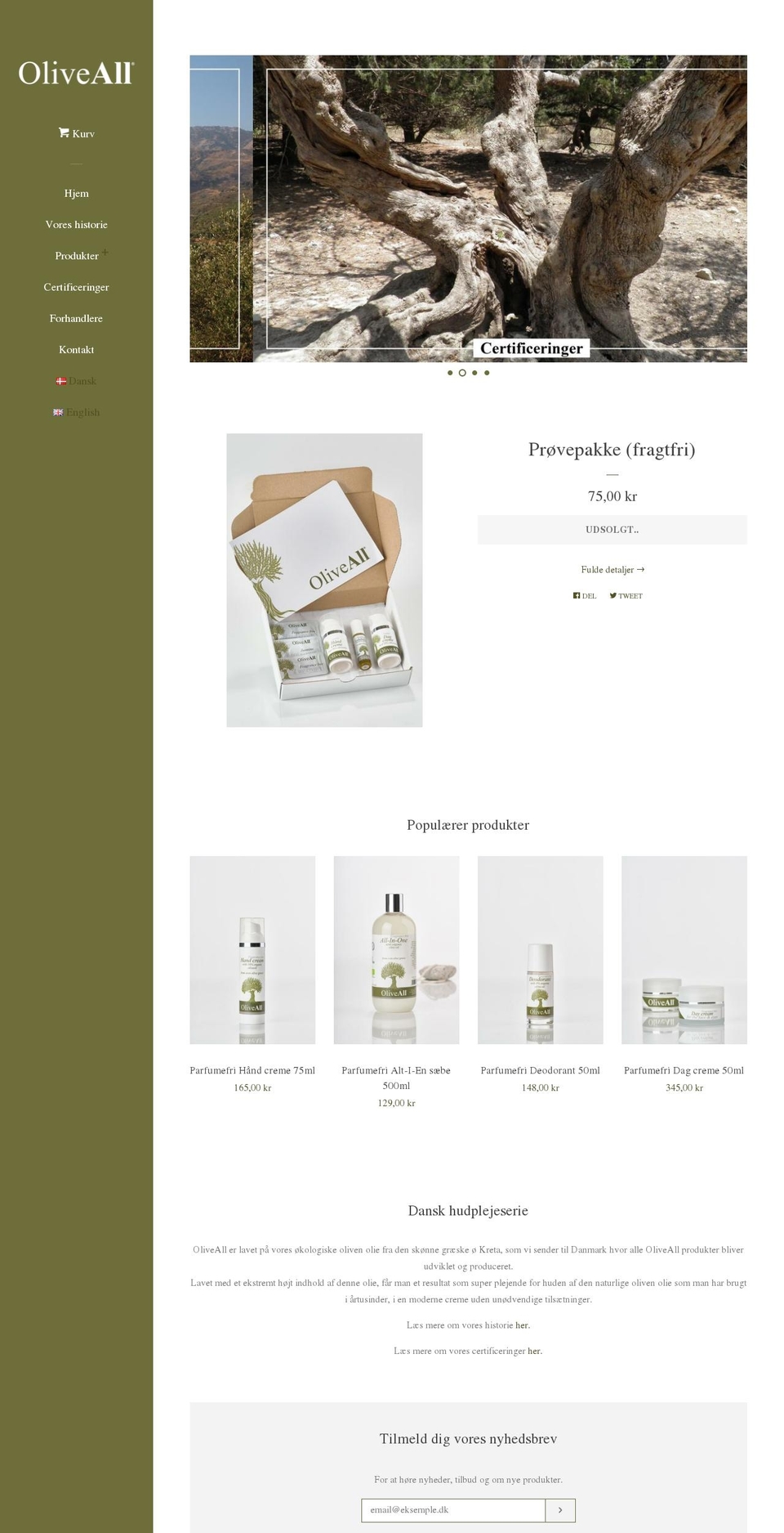 Copy of Pop Shopify theme site example oliveall.com