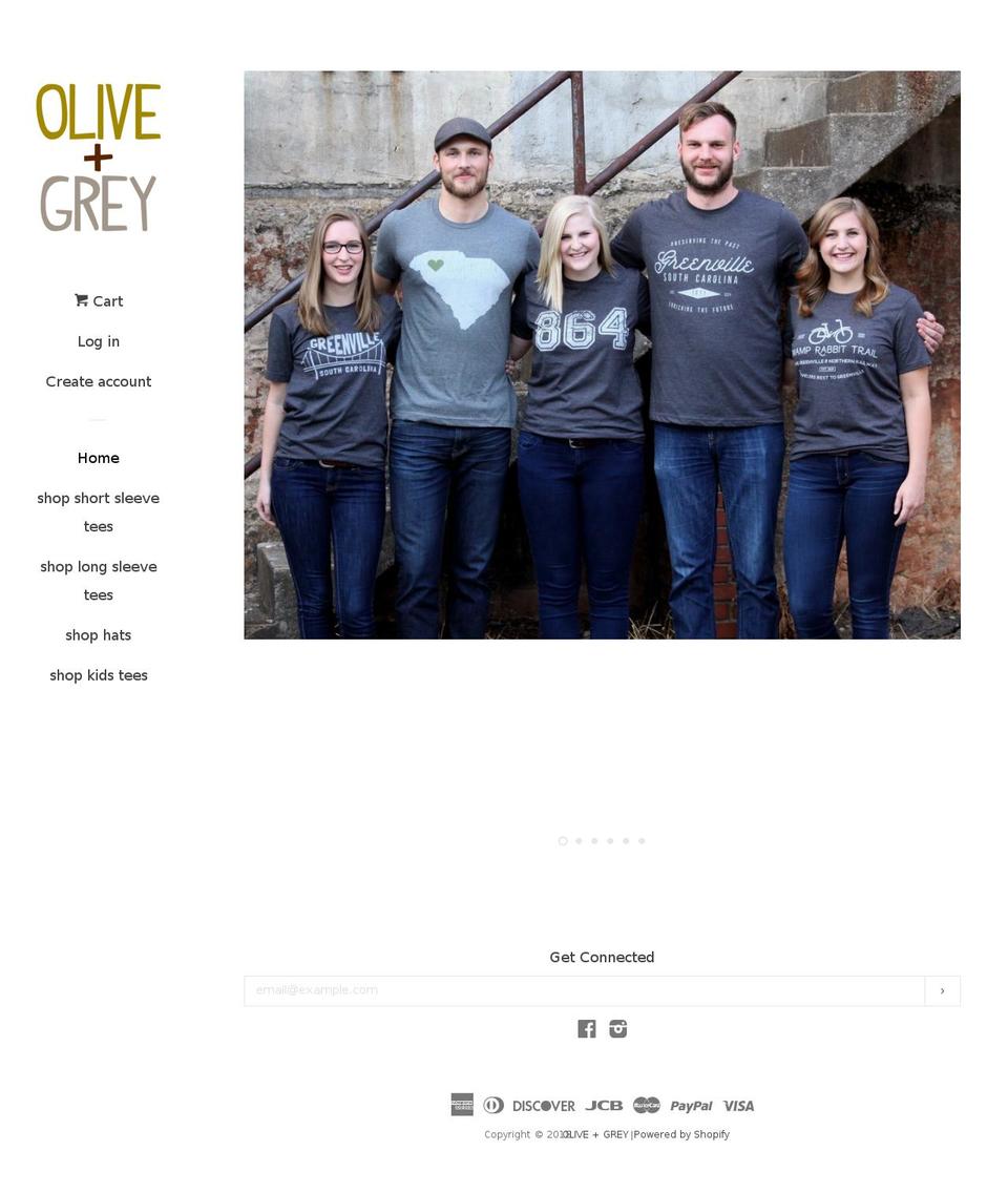 oliveandgrey.net shopify website screenshot