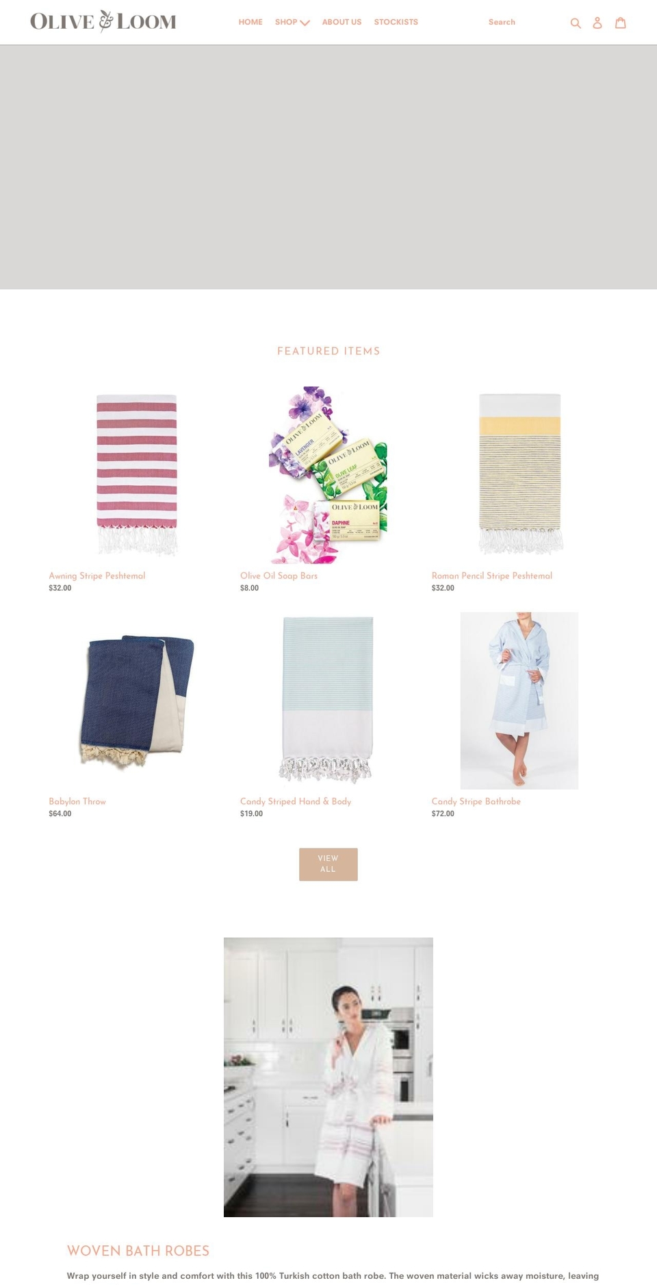 oliveandloom.com — Shopify storefront screenshot