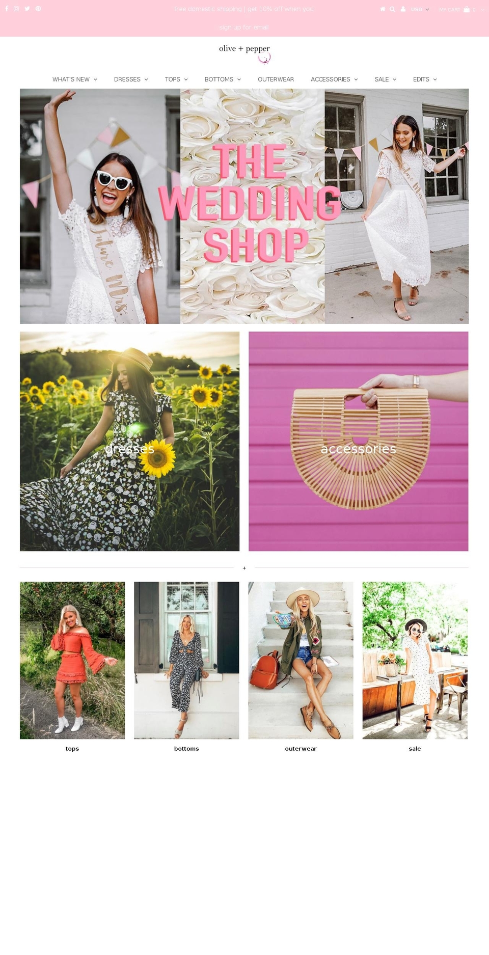 oliveandpepper.com — Shopify storefront screenshot