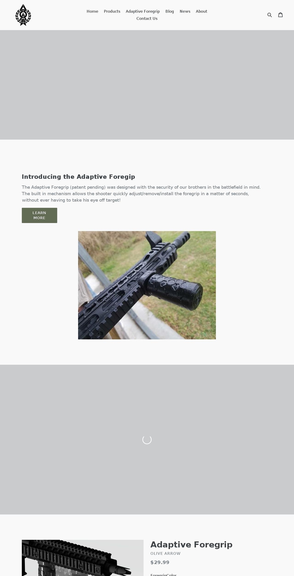 olivearrowtactical.com — Shopify storefront screenshot