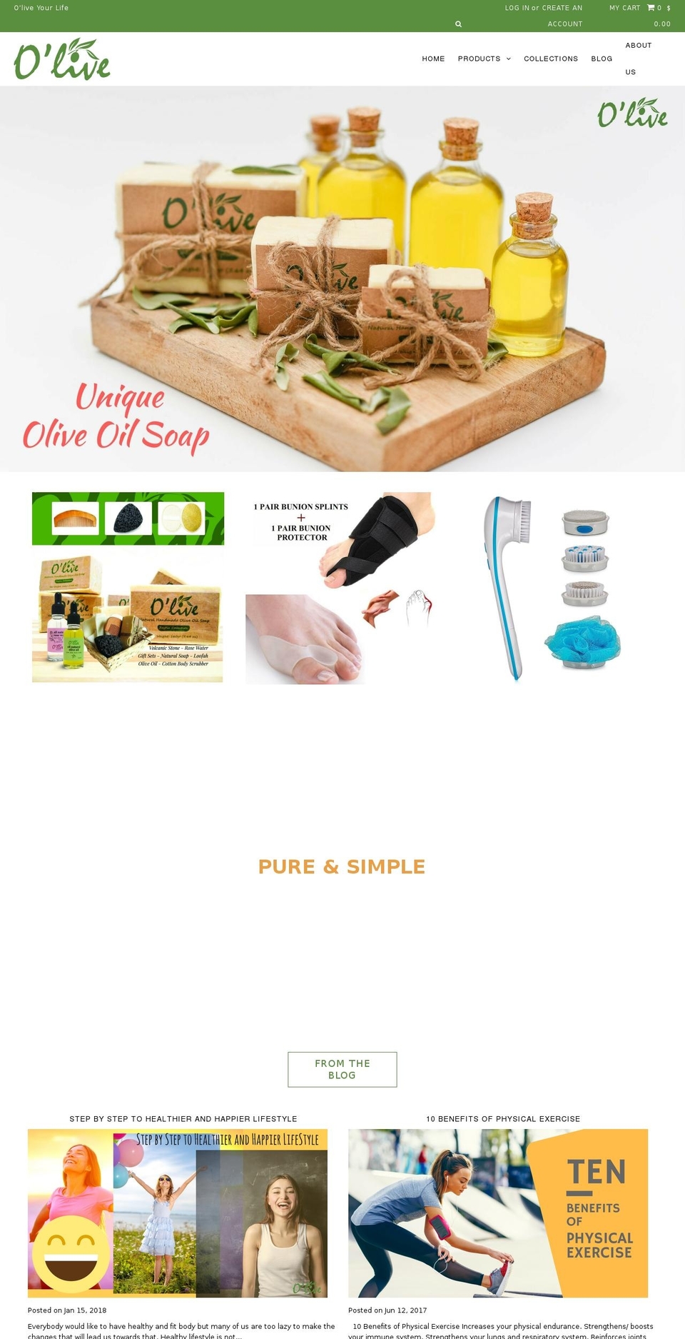 olivebarsoap.org shopify website screenshot