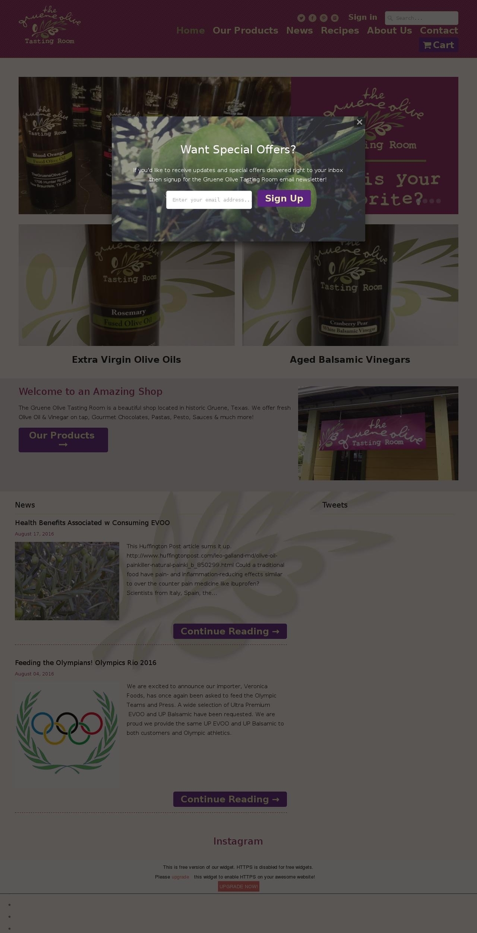 Gruene Olive Tasting Room Shopify theme site example olivebranchtasting.net