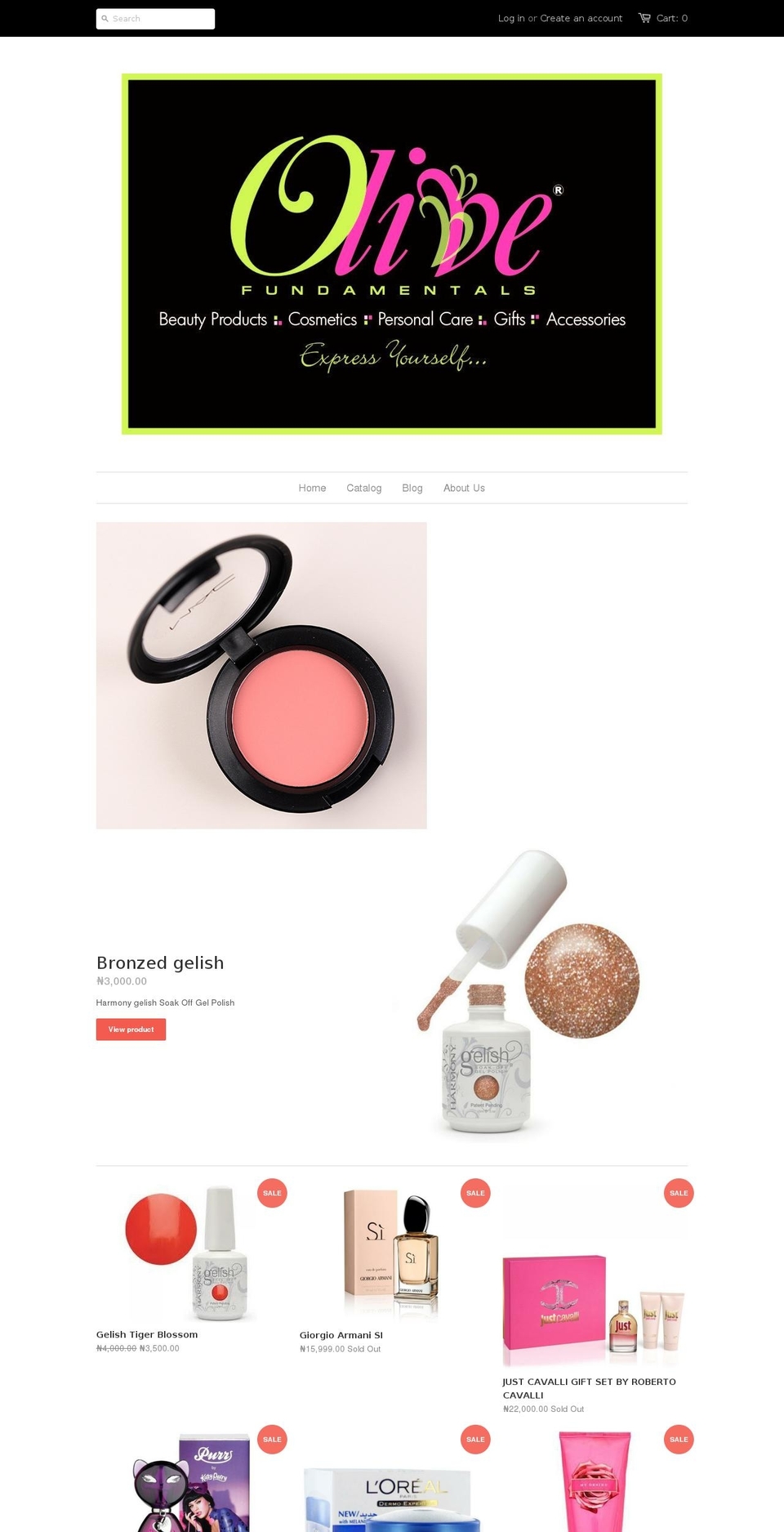 oliveessential.com shopify website screenshot