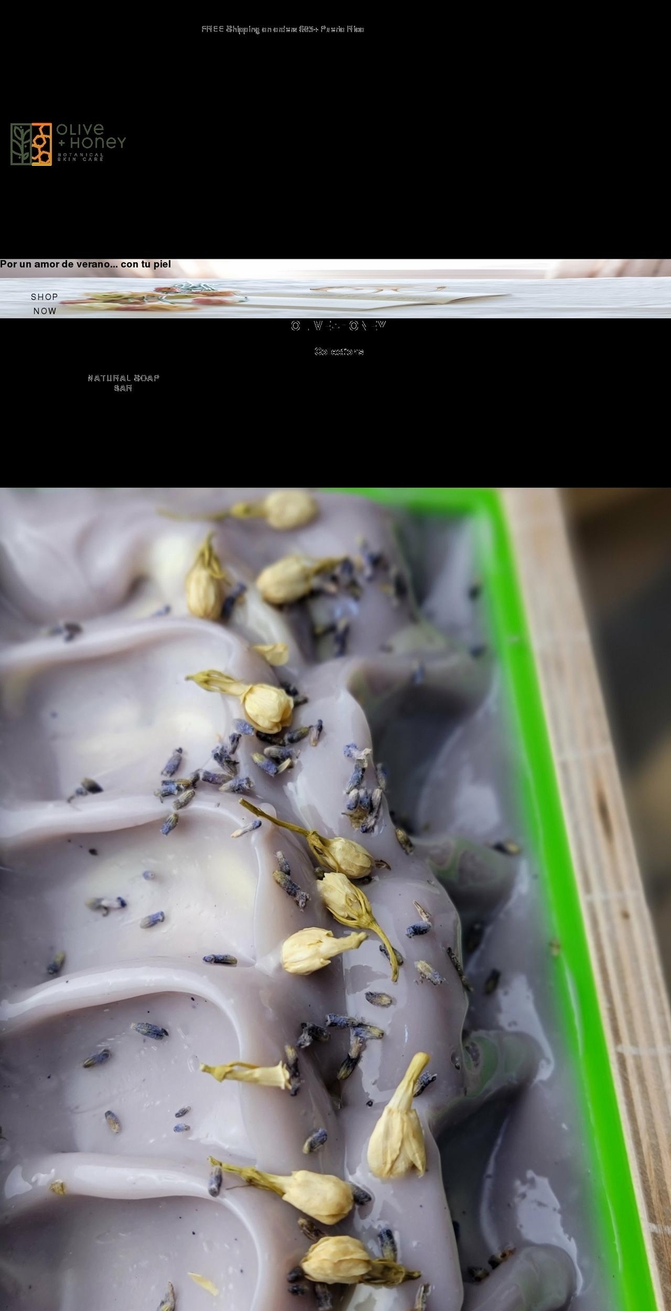 olivehoneypr.com shopify website screenshot