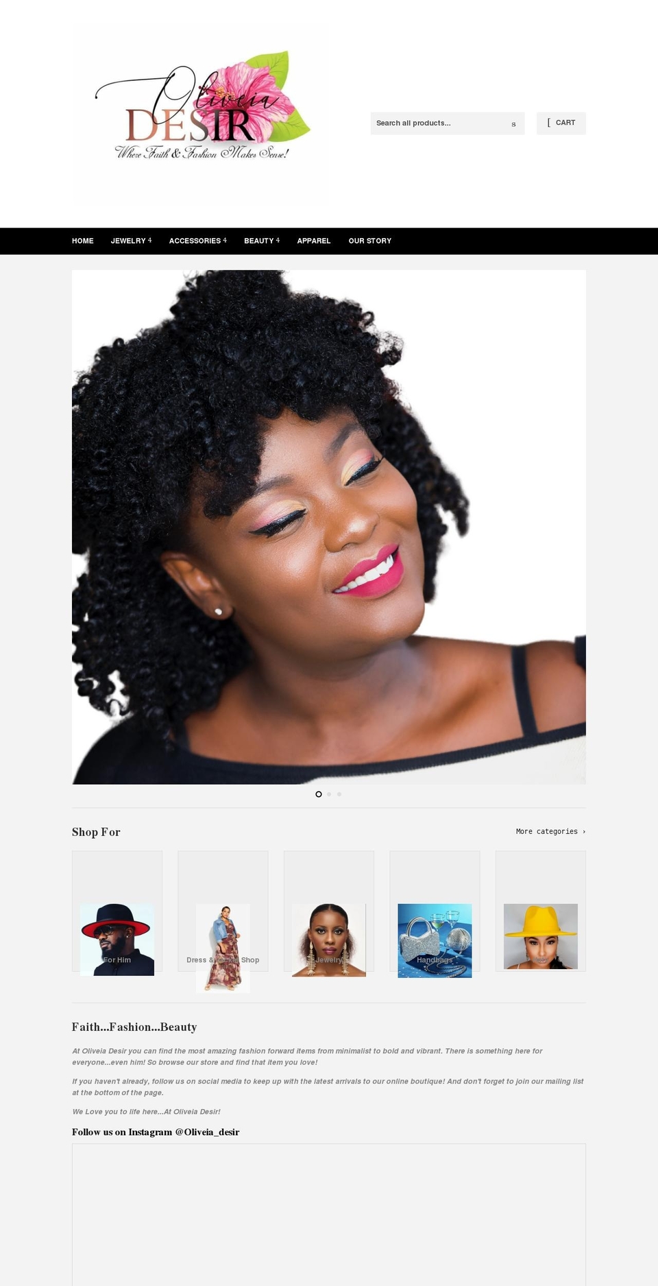 oliveiadesir.com shopify website screenshot