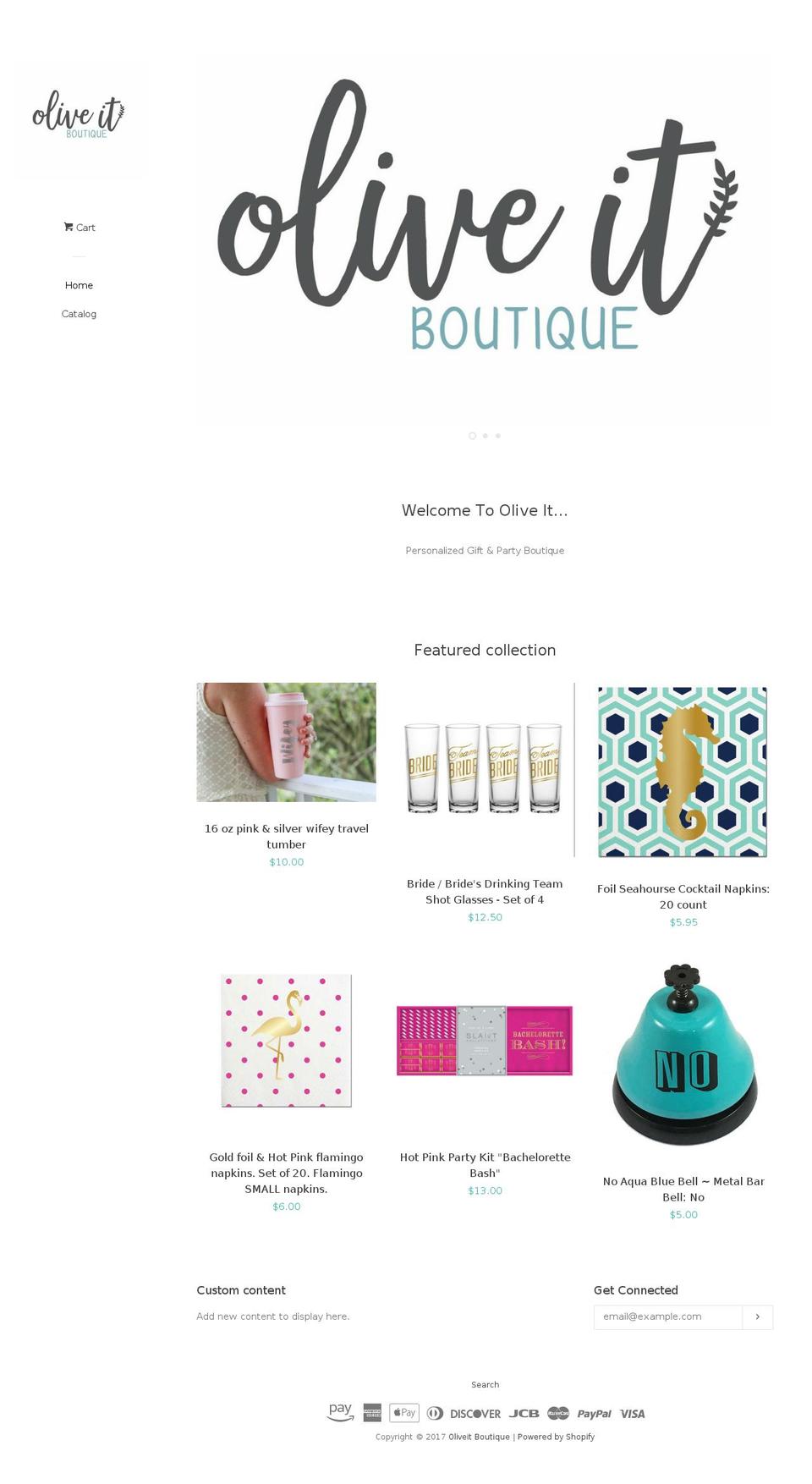 oliveitboutique.com shopify website screenshot