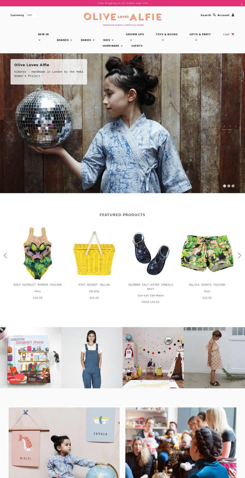 olivelovesalfie.co.uk shopify website screenshot