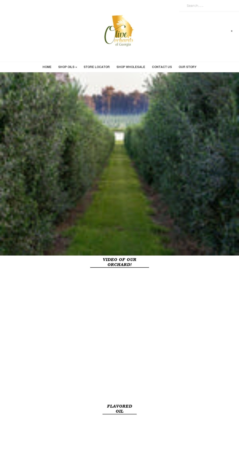 oliveorchardsofgeorgia.com — Shopify storefront screenshot