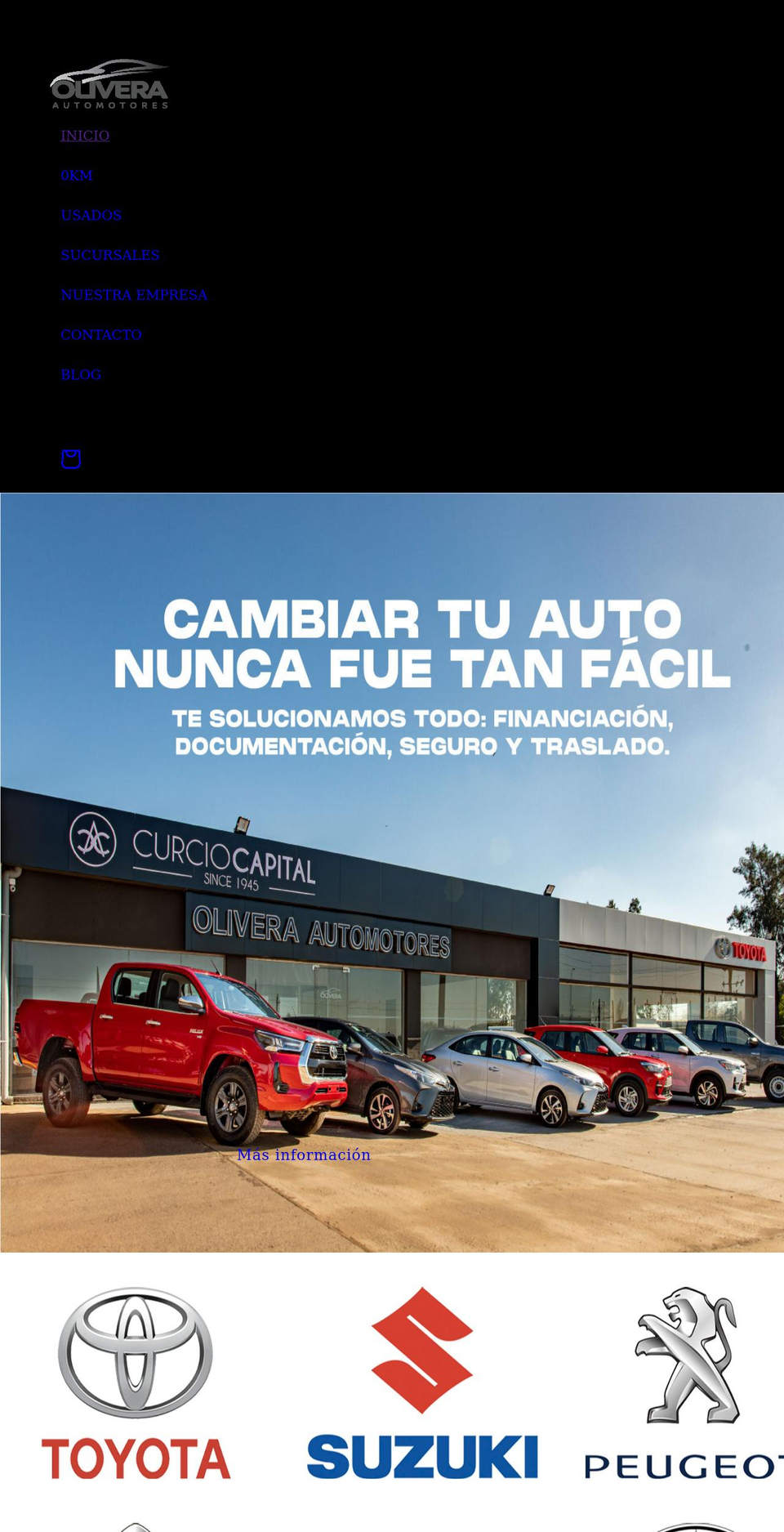 oliveraautomotores.com shopify website screenshot