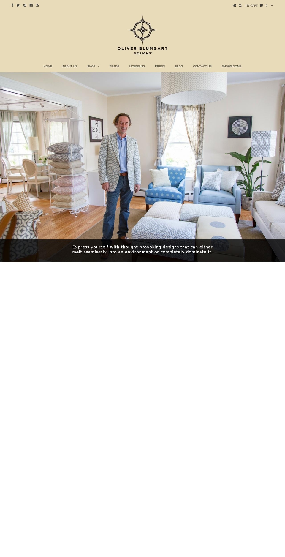 oliverblumgartdesigns.com shopify website screenshot