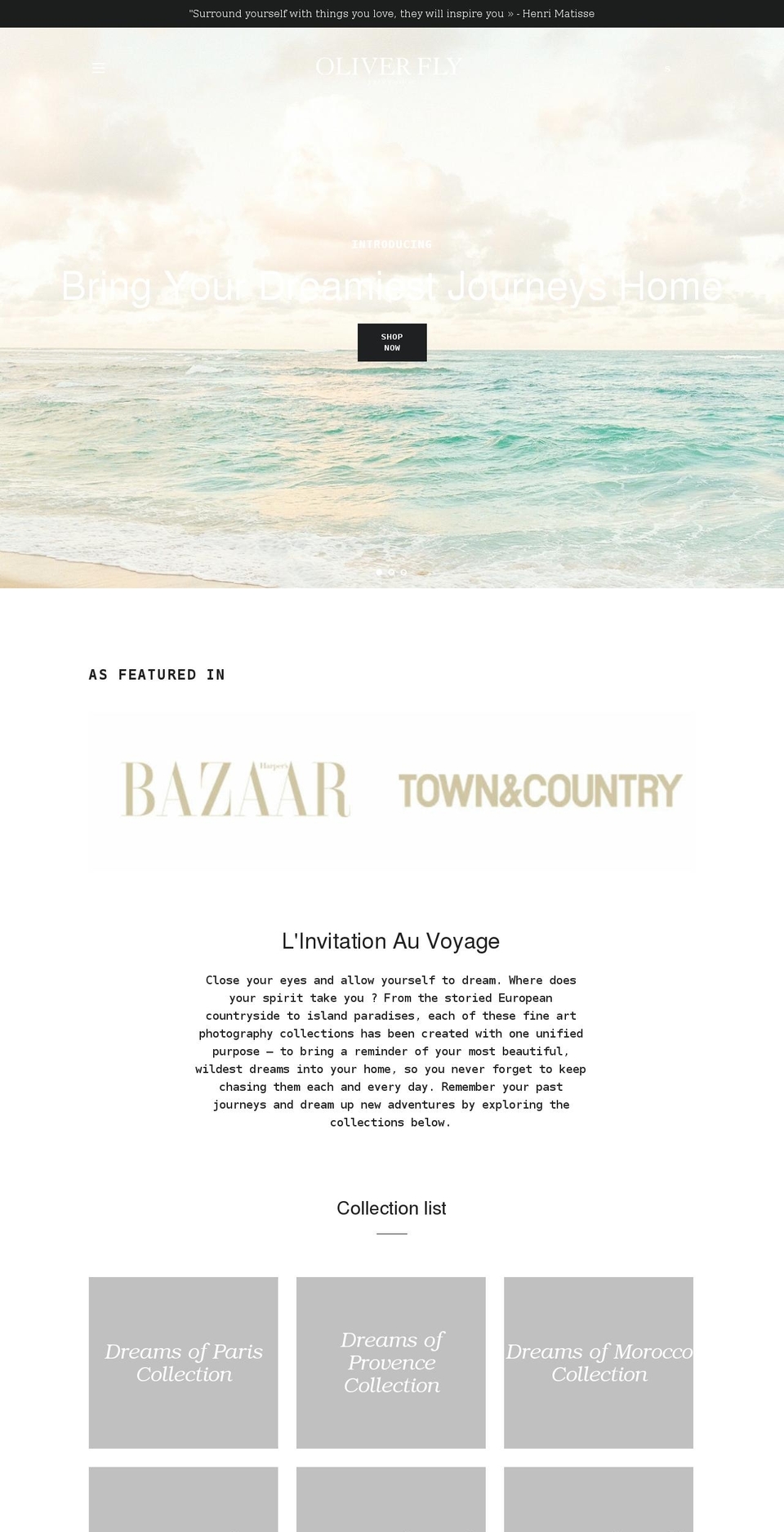 oliverflyprintshop.com shopify website screenshot