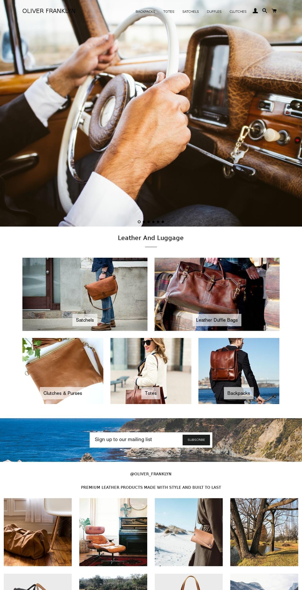 oliverfranklyn.com — Shopify storefront screenshot
