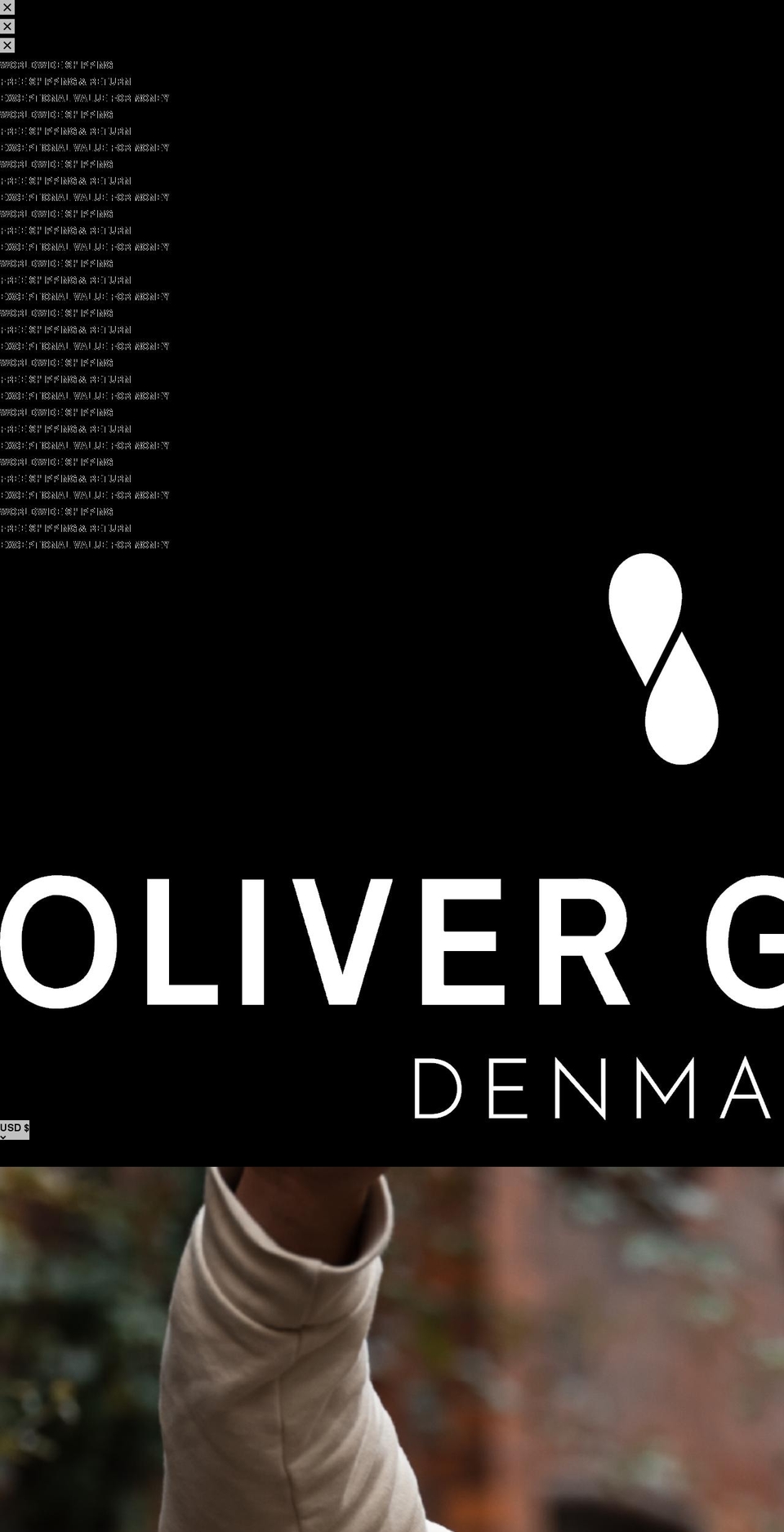 olivergreen.com shopify website screenshot