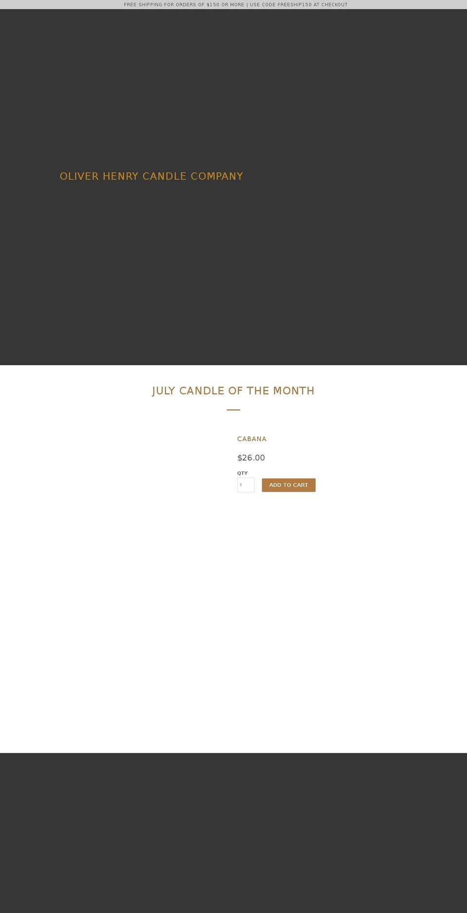 oliverhenrycandleco.com shopify website screenshot