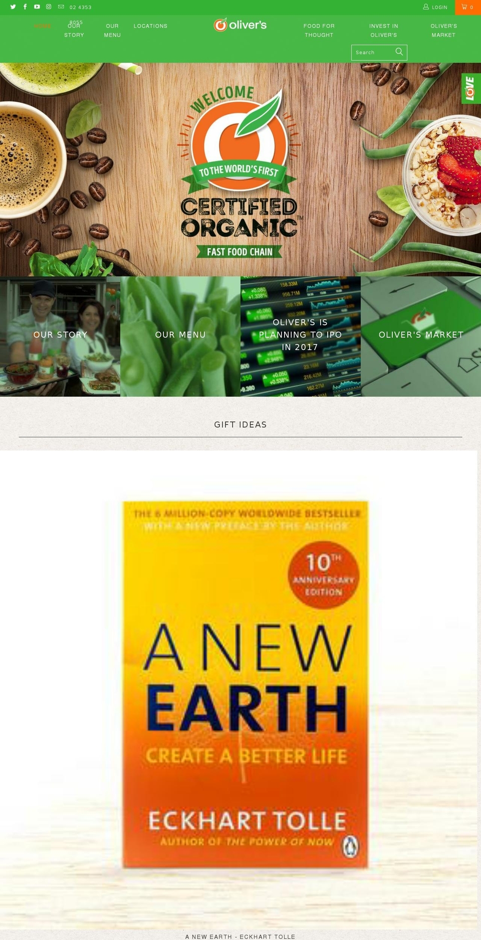 oliversrealfood.com.au shopify website screenshot