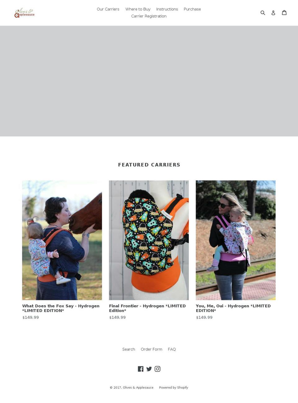 olivesandapplesauce.com shopify website screenshot